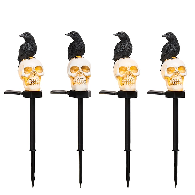 Solar Skull with Crow Stake