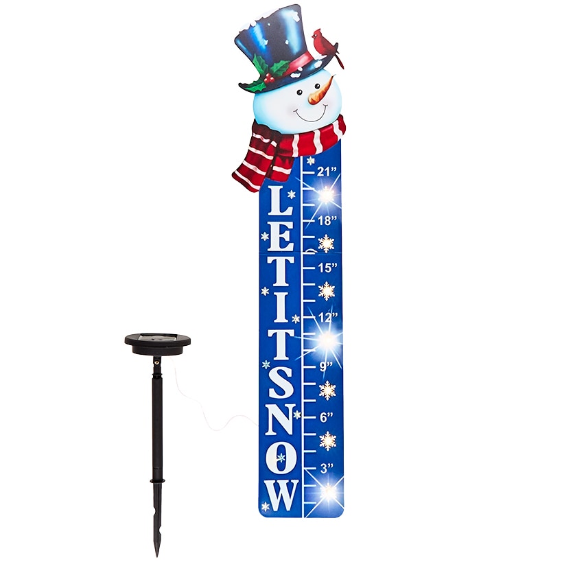 Solar Snowman Snow Gauge