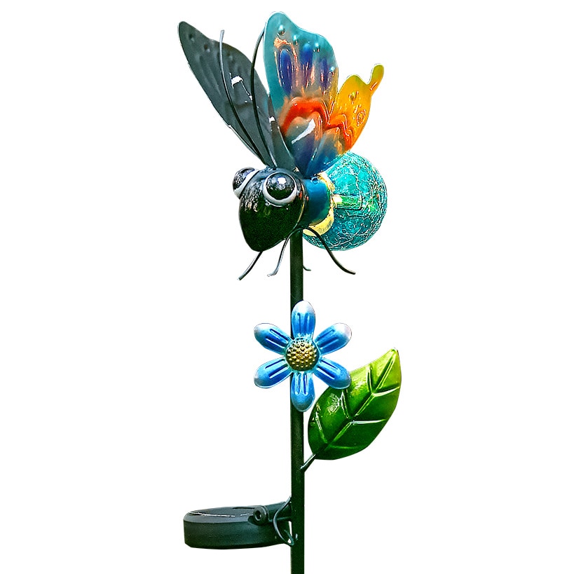 Solar Garden Stakes with Insect Designs – Ladybug, Butterfly, and Bee
