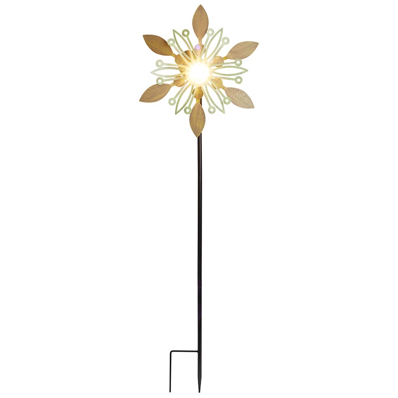 Solar-Powered Wind Spinner – Multi-Color Copper and Blue for Gardens