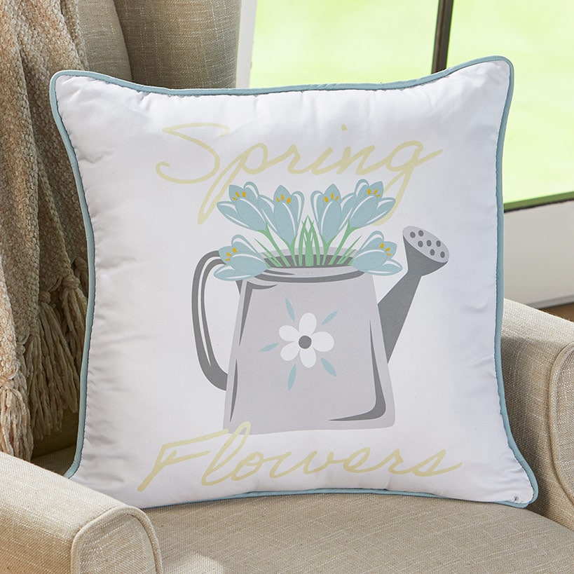 Spring Flowers Accent Pillow