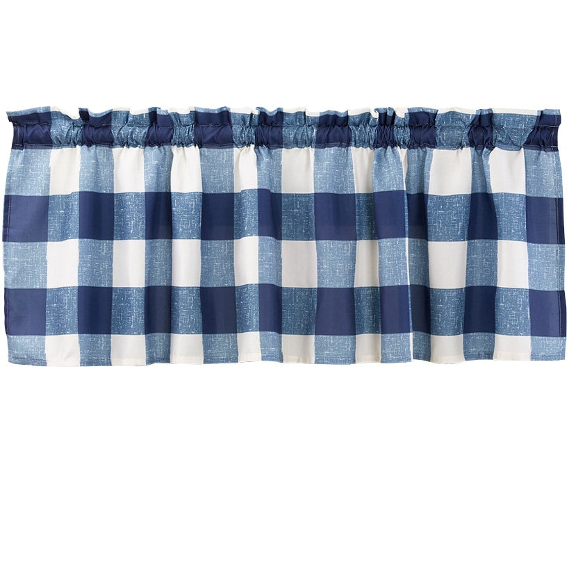 Buffalo Check Blue Valance