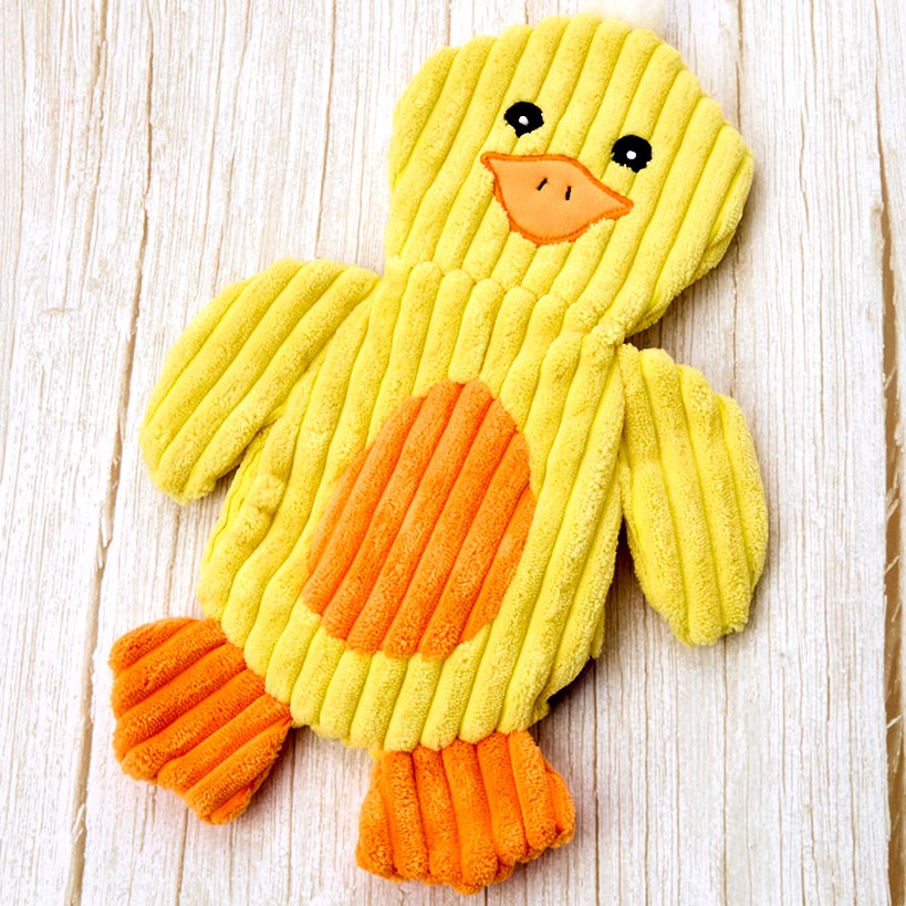 Spring Dog Toys - Squeaker, Plush Corduroy, Stuffing-Free