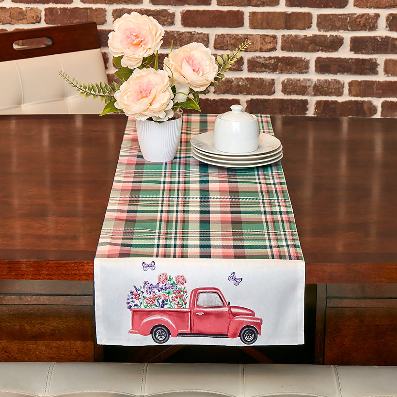 Spring Truck Table Runner or Set of 4 Placemats
