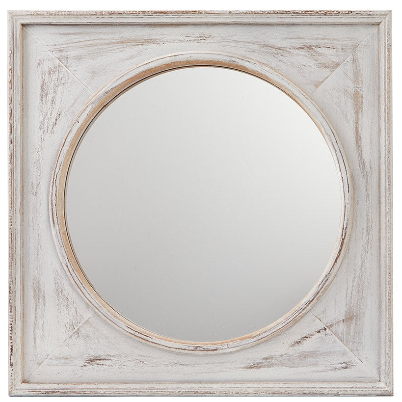 Rustic Square Frame with Mirror