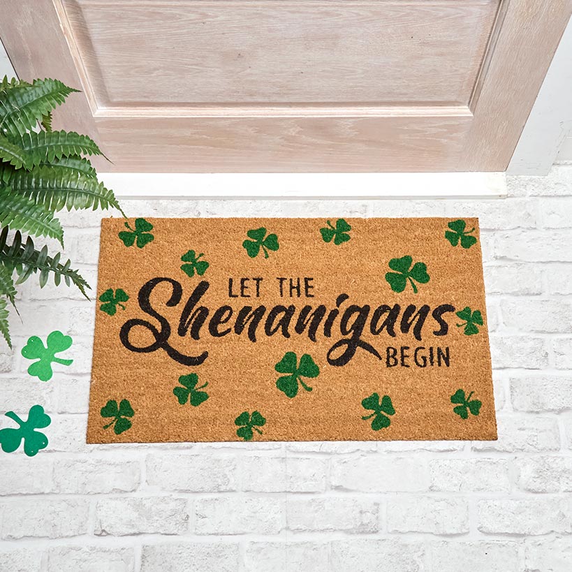 St Patrick's Day Coir Doormat 30" x 18"