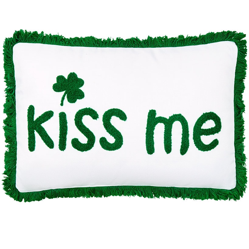 St. Patrick's Day Embroidered Decorative Pillow