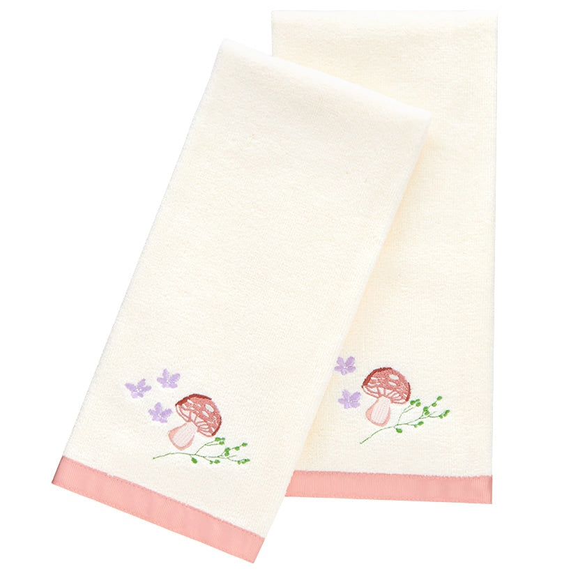 Spring Mushroom Shower Curtain, Bath Rug, Hand Towels, Valance or Hooks