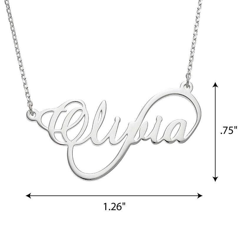 Personalized Endless Love Scripit Name Necklace