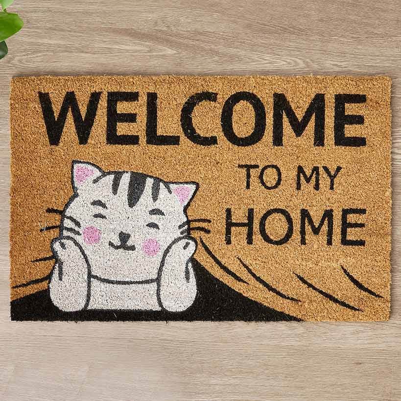Funny Cat or Dog Coir Doormat 18" x 28"