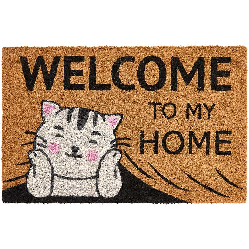 Funny Cat or Dog Coir Doormat 18" x 28"