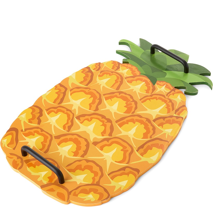 Summertime Fruits Wood Serving Tray - Lemon or Pineapple