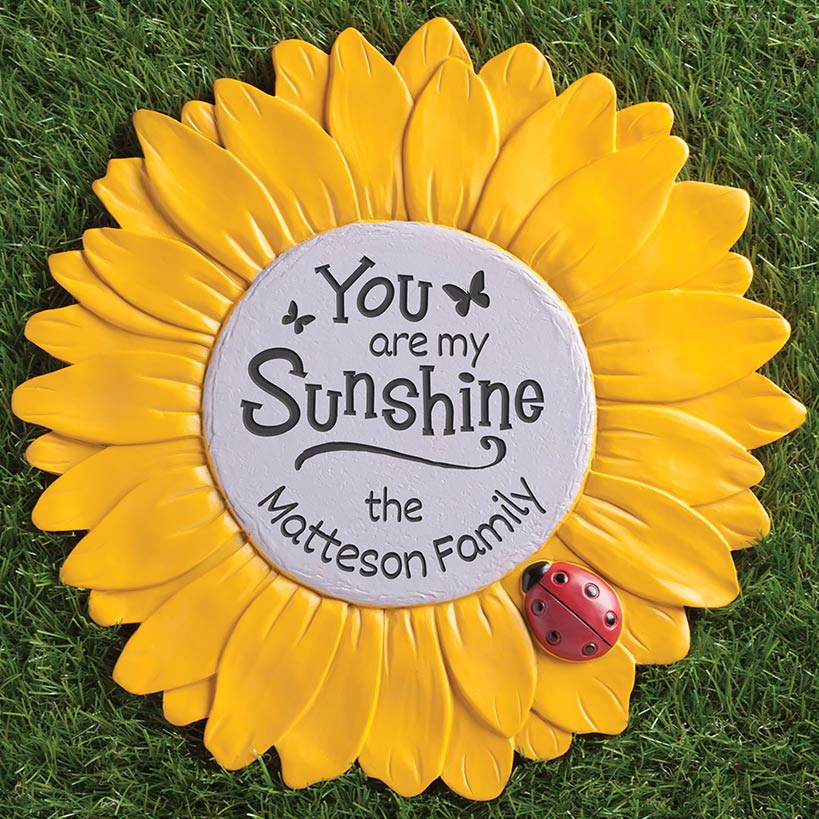Personalized Sunflower Garden Stone