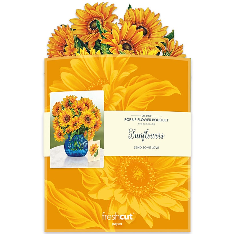 Sunflowers Pop-Up Flower Bouquet Card