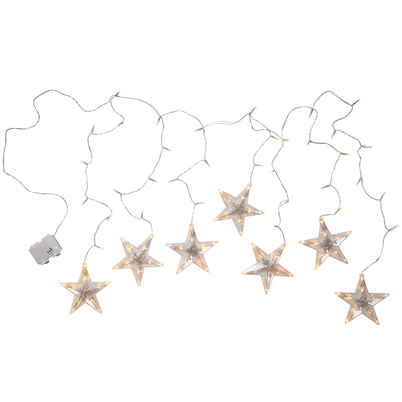 Themed Multi-Use Curtain Lights - Snowflake, Star, or Starburst