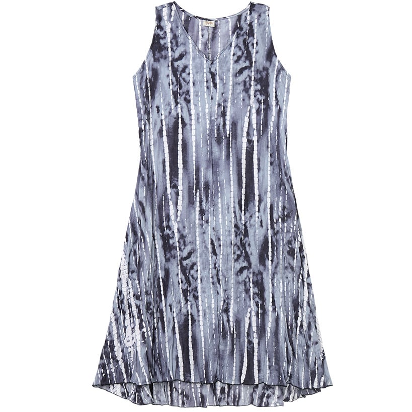Women's Tie-Dye V-Neck Midi Dress