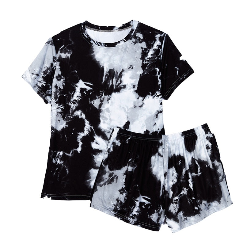 Tie-Dye Shorty Pajama Sets