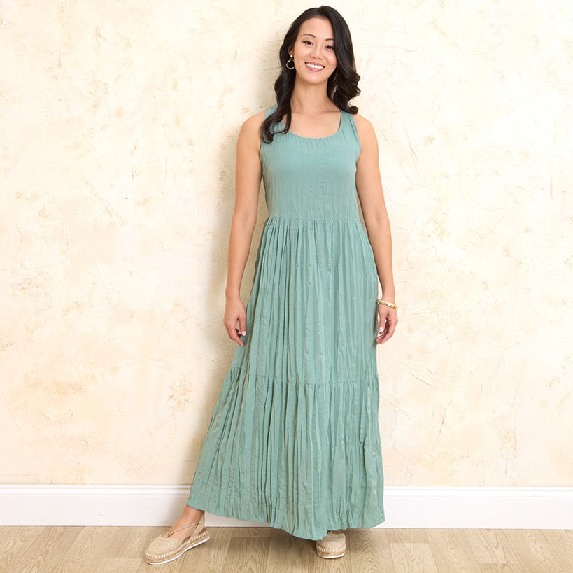 Women's Tiered A-Line Maxi Dress