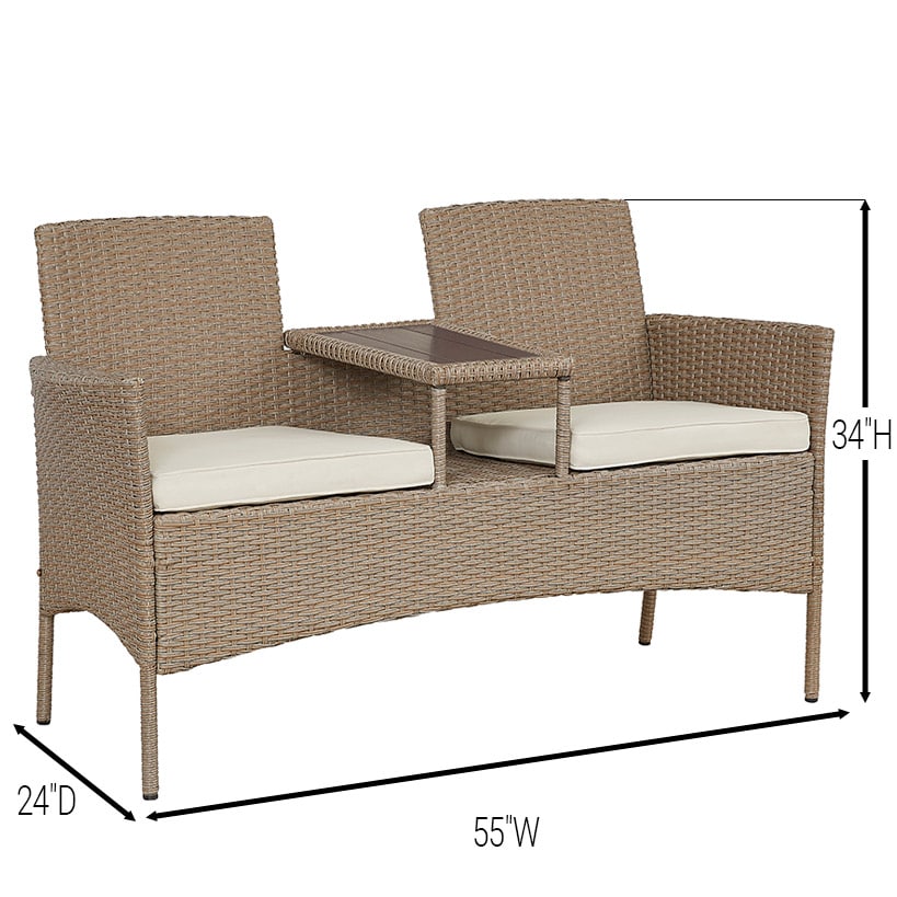 Tiki Outdoor Patio Love Seat