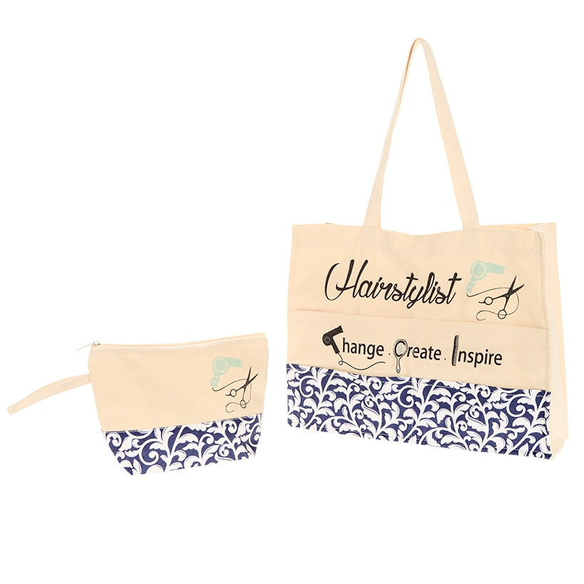 Nurse, Hair Stylist, Teacher Occupational Tote Bag and Pouch