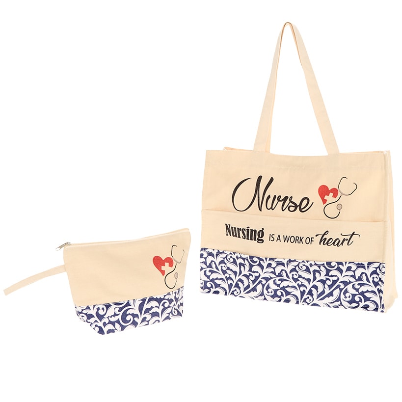 Nurse, Hair Stylist, Teacher Occupational Tote Bag and Pouch