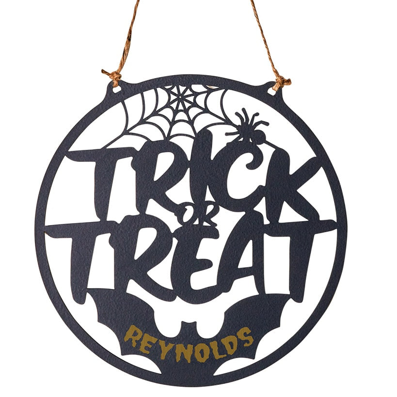Personalized Halloween Trick-Or-Treat Door Hanger