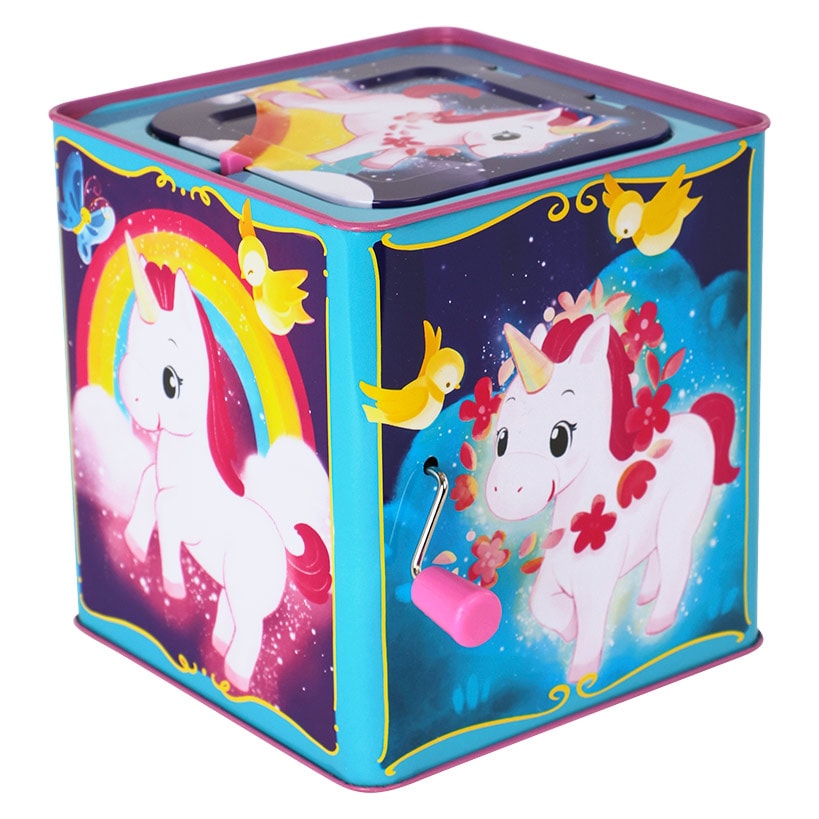 Schylling Unicorn Jack-In-The Box Pop and Glow