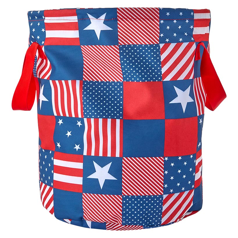United States of Plaid American Flag Laundry Hamper