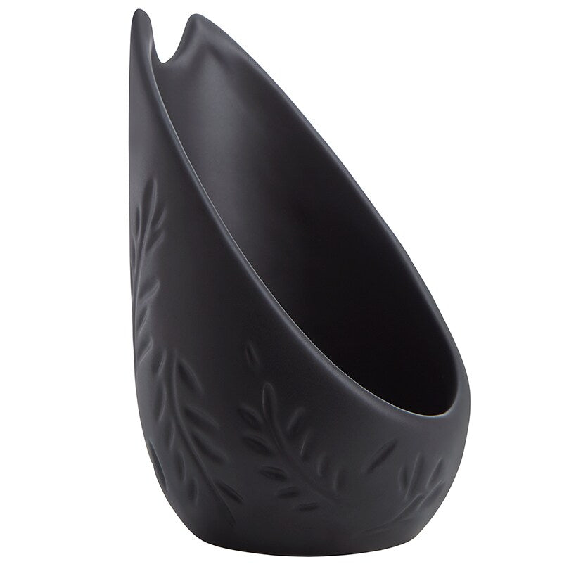 Embossed Kitchen Upright Spoon Rest Decorative Utensil Holder