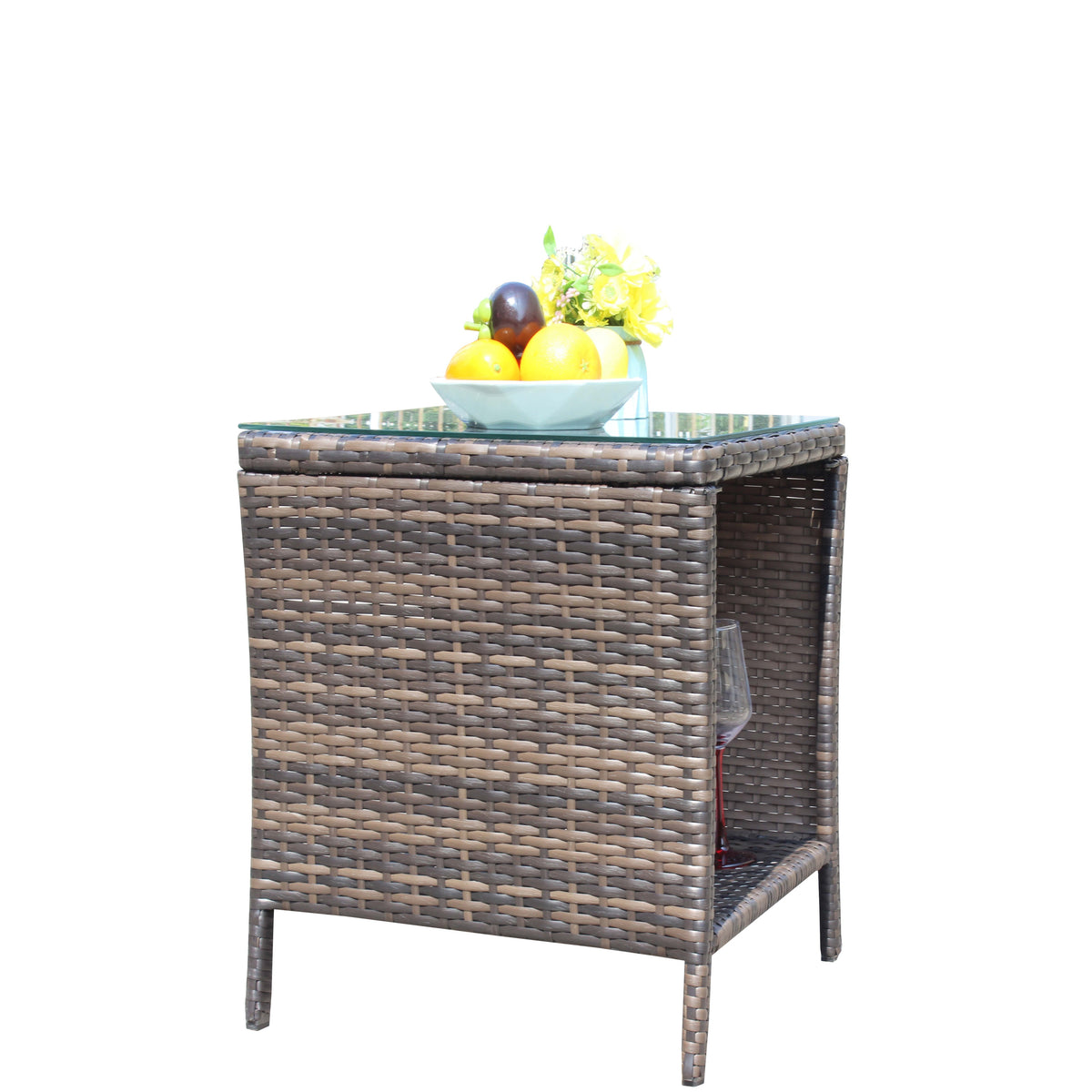 Outdoor patio Furniture 1 Coffee Table with clear tempered glass - image 12