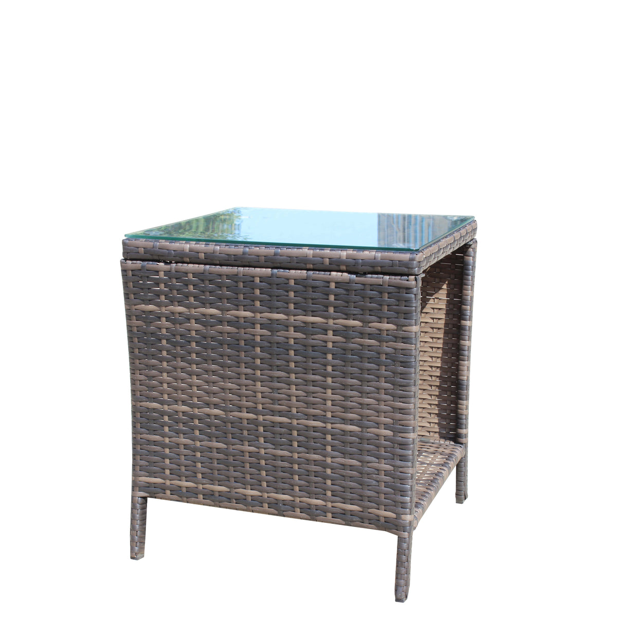 Outdoor patio Furniture 1 Coffee Table with clear tempered glass - image 14