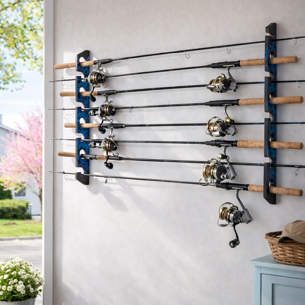Wall Fishing Rod Storage Rack