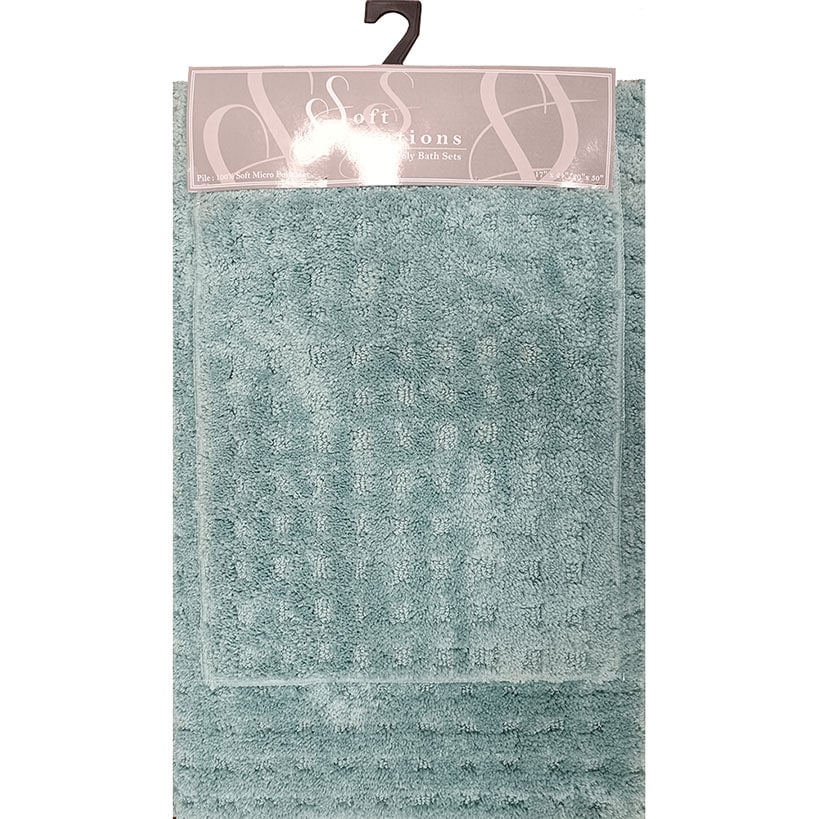 Homewear Soft Sensations Waffle Bath Set with Non-Skid Backing, 2-Pc.