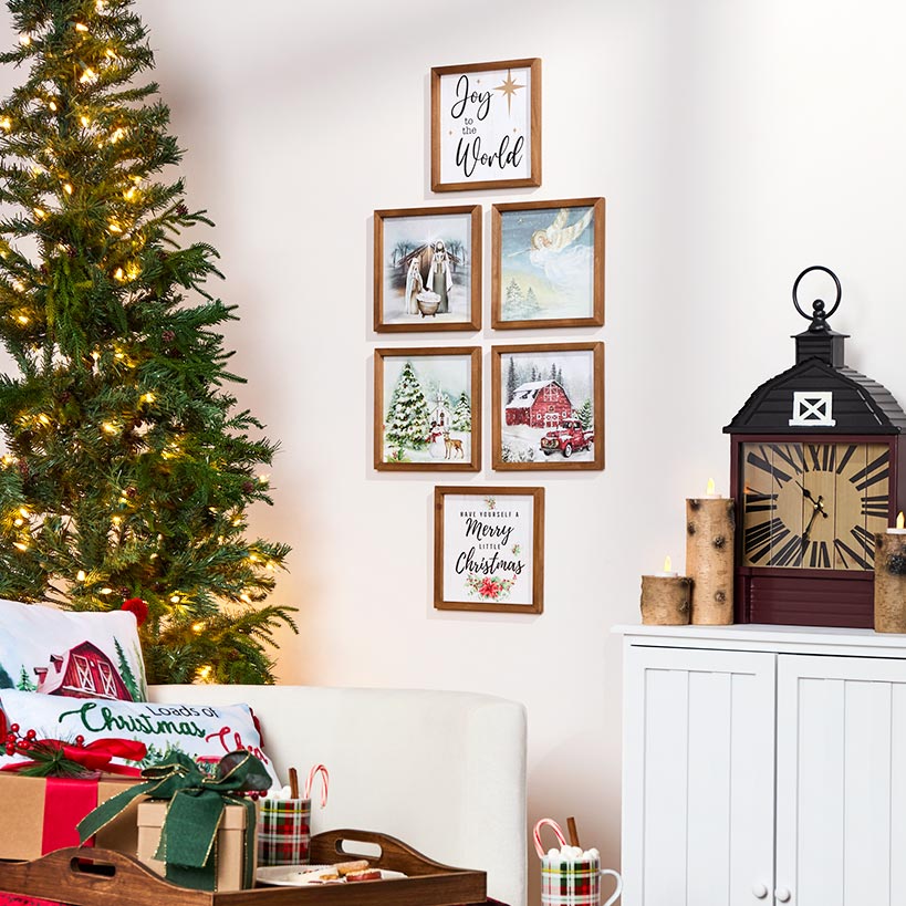 Framed Christmas Wall Art Trio - Christmas or Nativity
