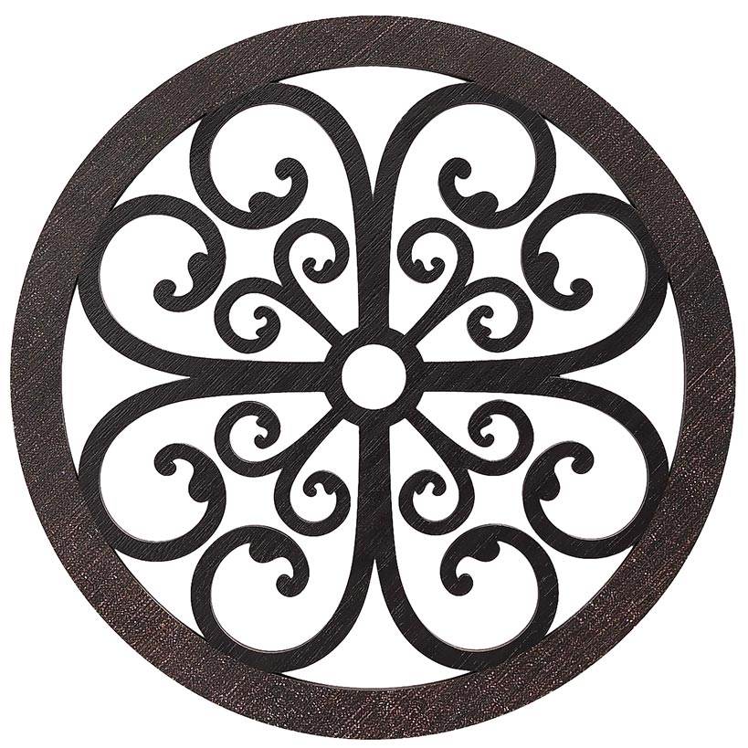 Scrolled Wall Medallion Elegant Metal Wall Art Decor