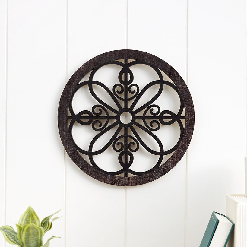 Scrolled Wall Medallion Elegant Metal Wall Art Decor