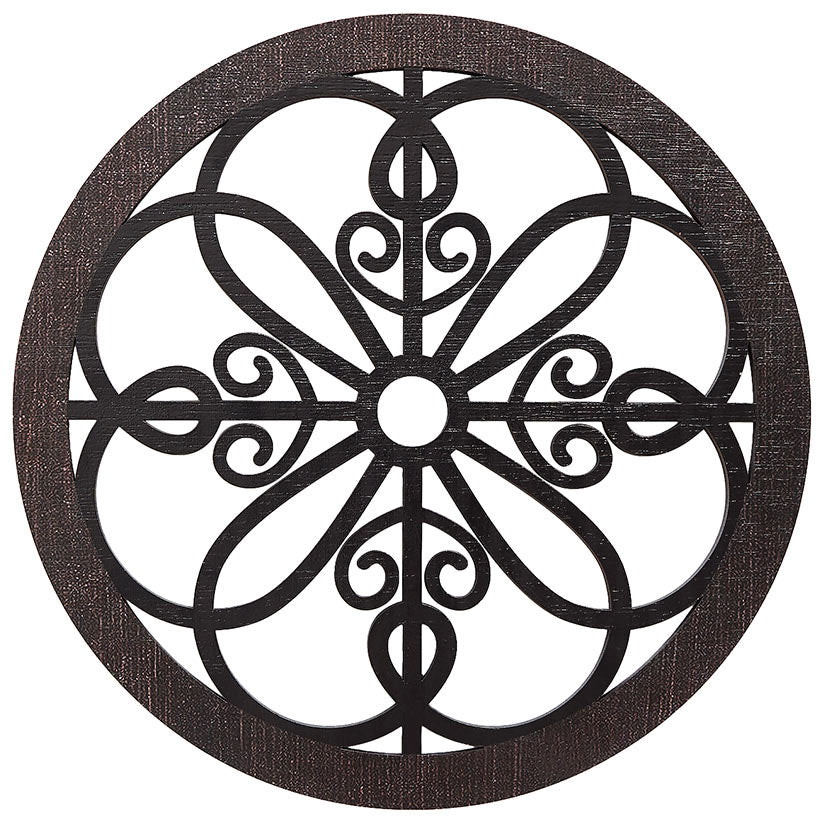 Scrolled Wall Medallion Elegant Metal Wall Art Decor