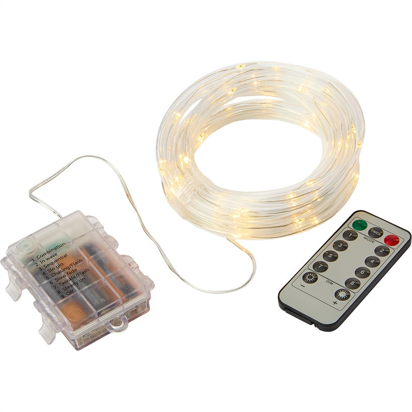 Waterproof Rope Lights With 8 Light Settings - 17 Ft