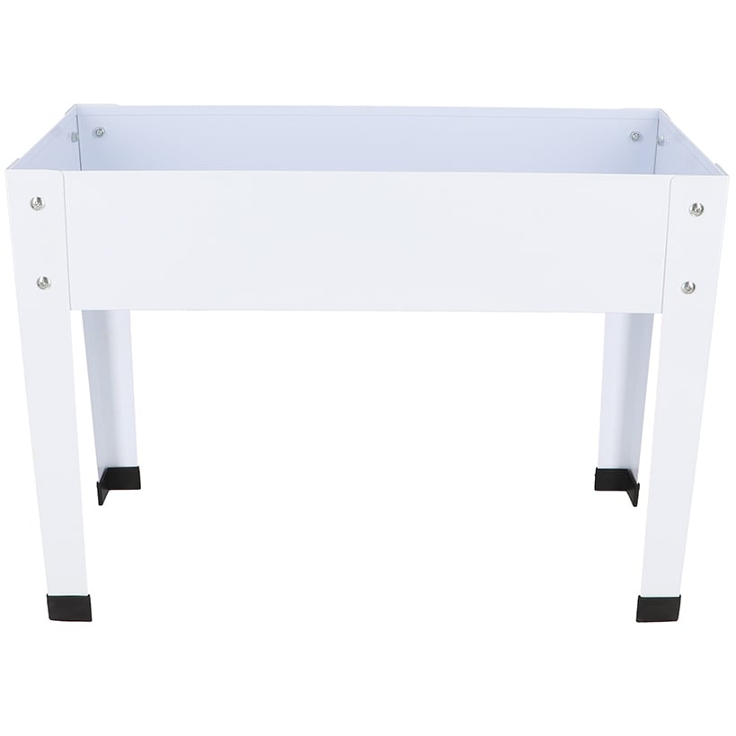White Metal Raised Garden Bed