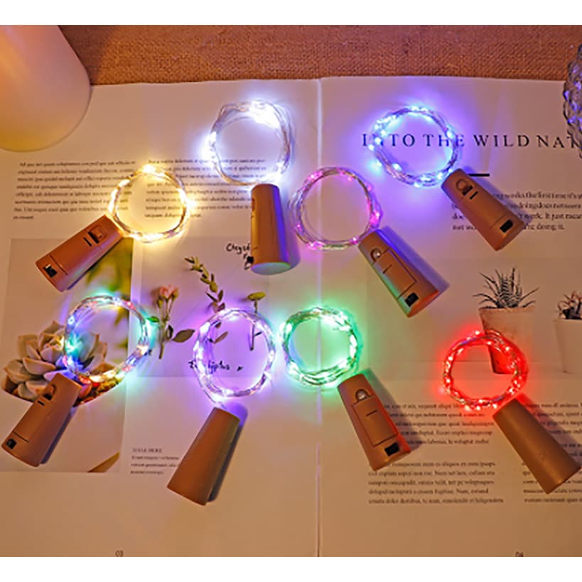 Wine Bottle Lights with Cork