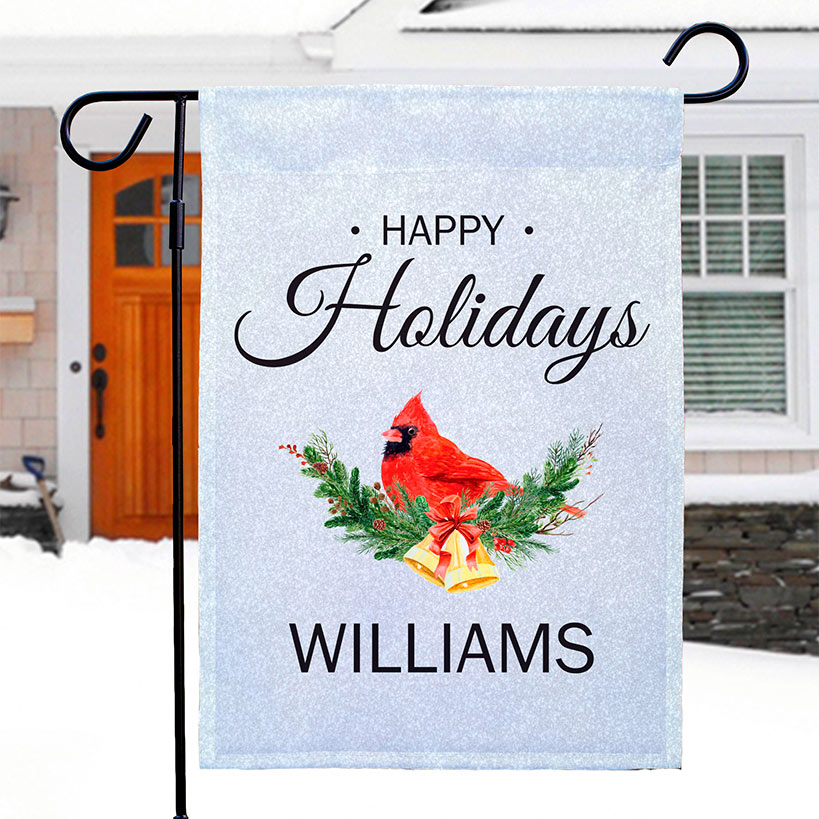 Personalized Christmas Winter Holiday Double-sided Garden Flag