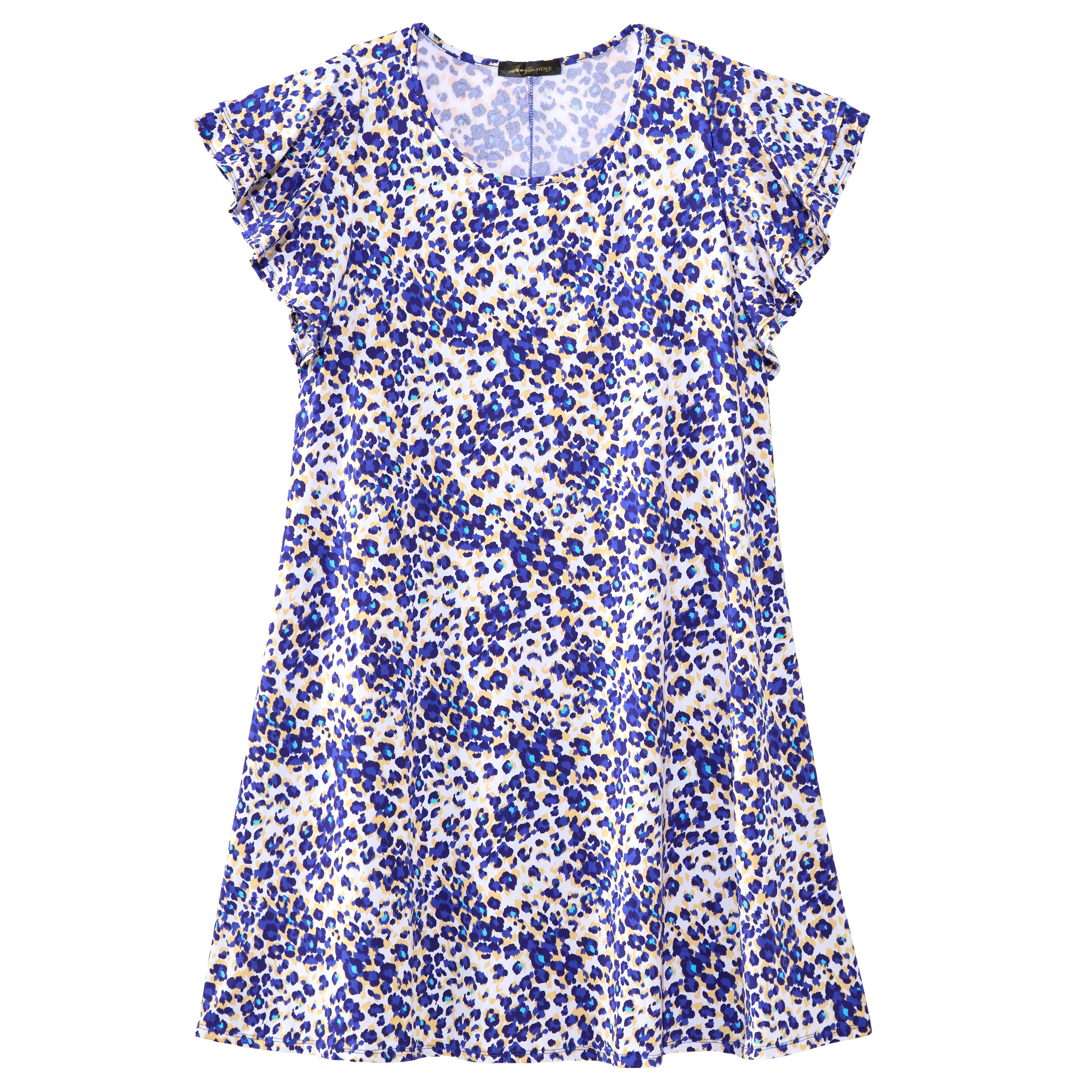 Women's Plus Size Knee-Length Dress with Ruffle Short Sleeve