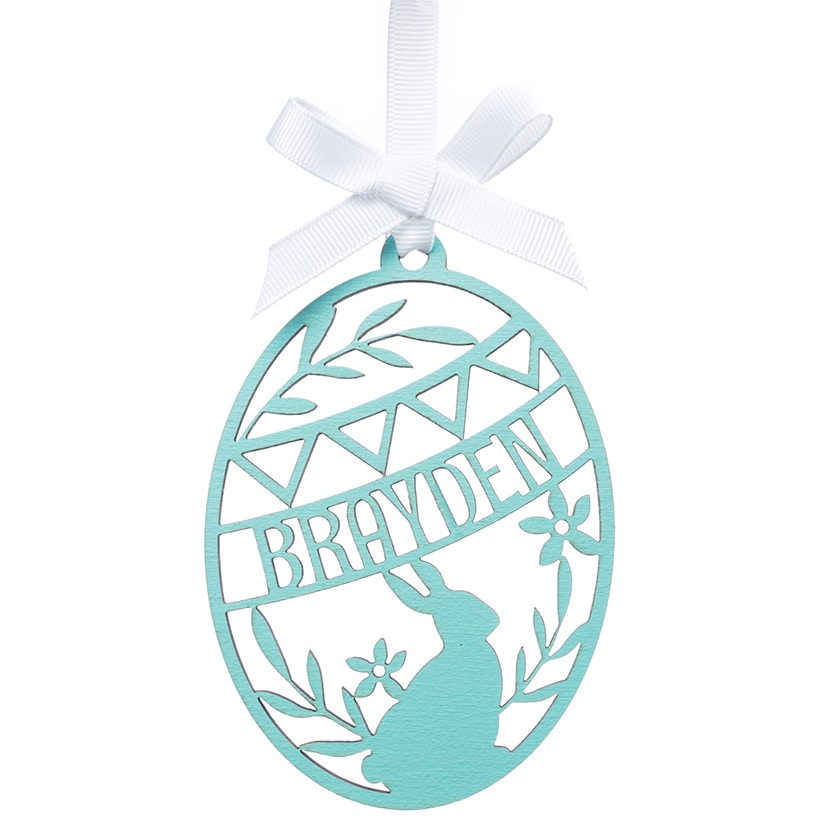 Personalized Painted Wood Easter Egg