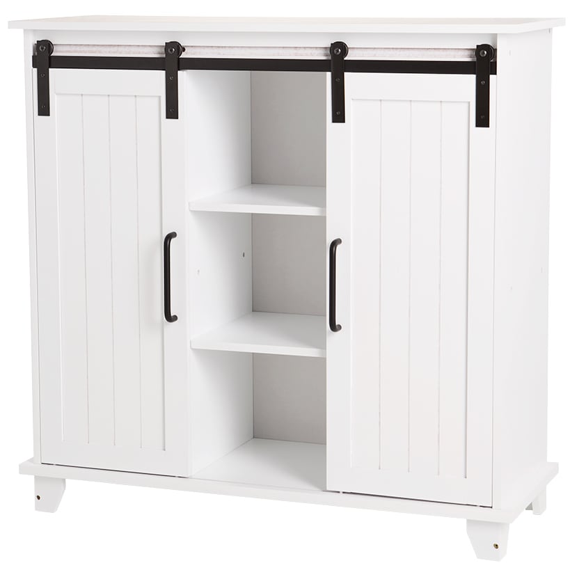 Storage Cabinet With Sliding Barn Style Door