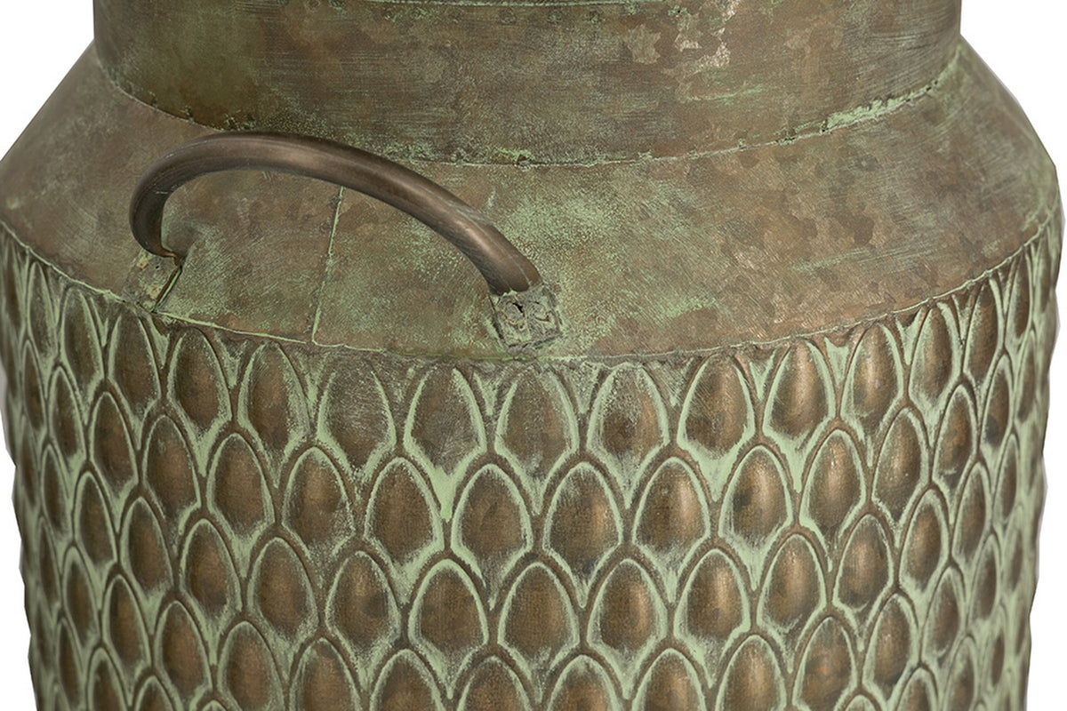 S/2 Iron Milk Jug Planters with Textured Green Finish - image 4