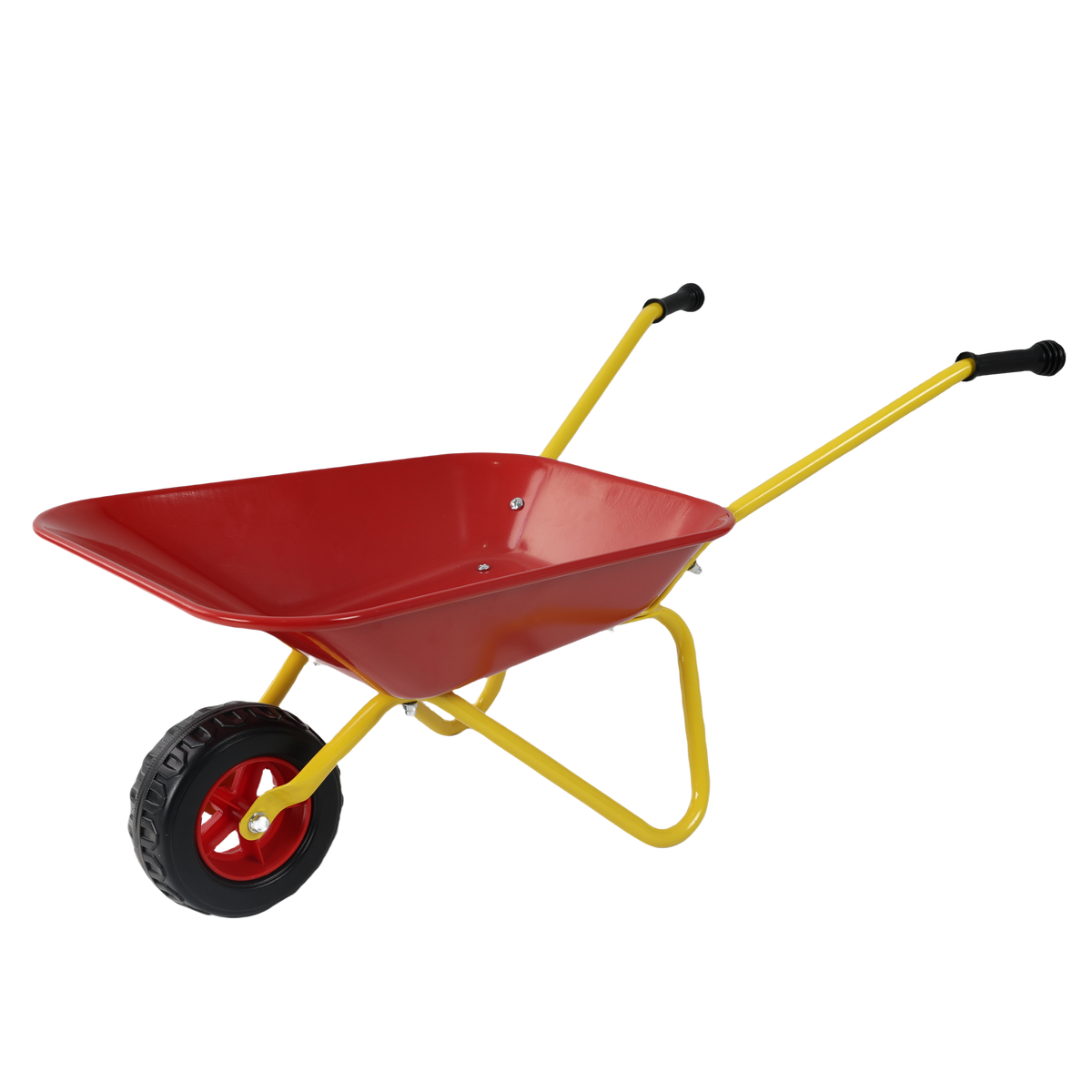 Children's metal wheelbarrow, Maximum load capacity: 33LBS,children's heavy wheelbarrow, metal structure wheelbarrow, steel tray, can be used in gardens, loading leaves, soil, sand, etc. (red) - image 16
