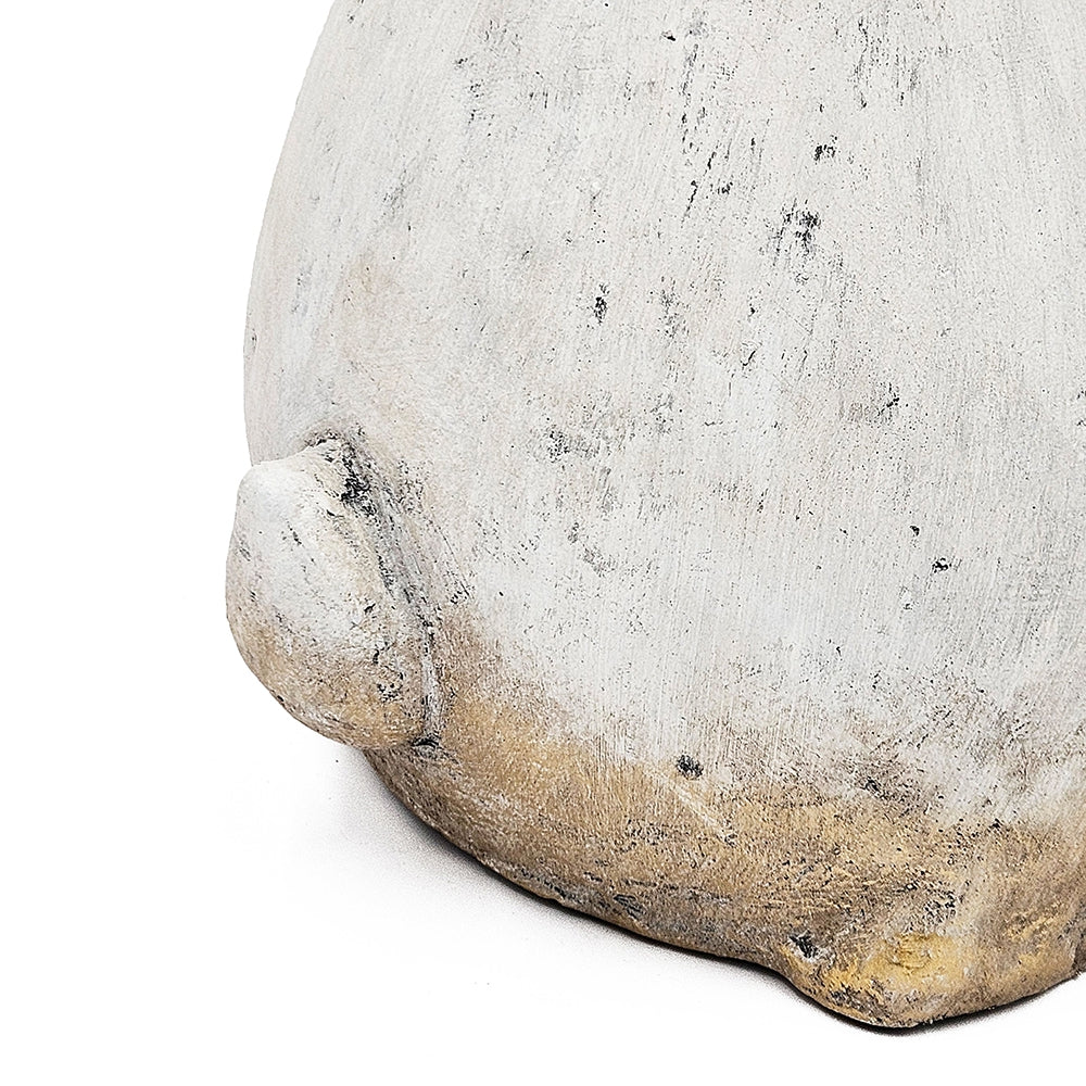 9.5x9.5x27.5" Textured White Magnesium Bunny Rabbit with Subtle Gold Details - image 8