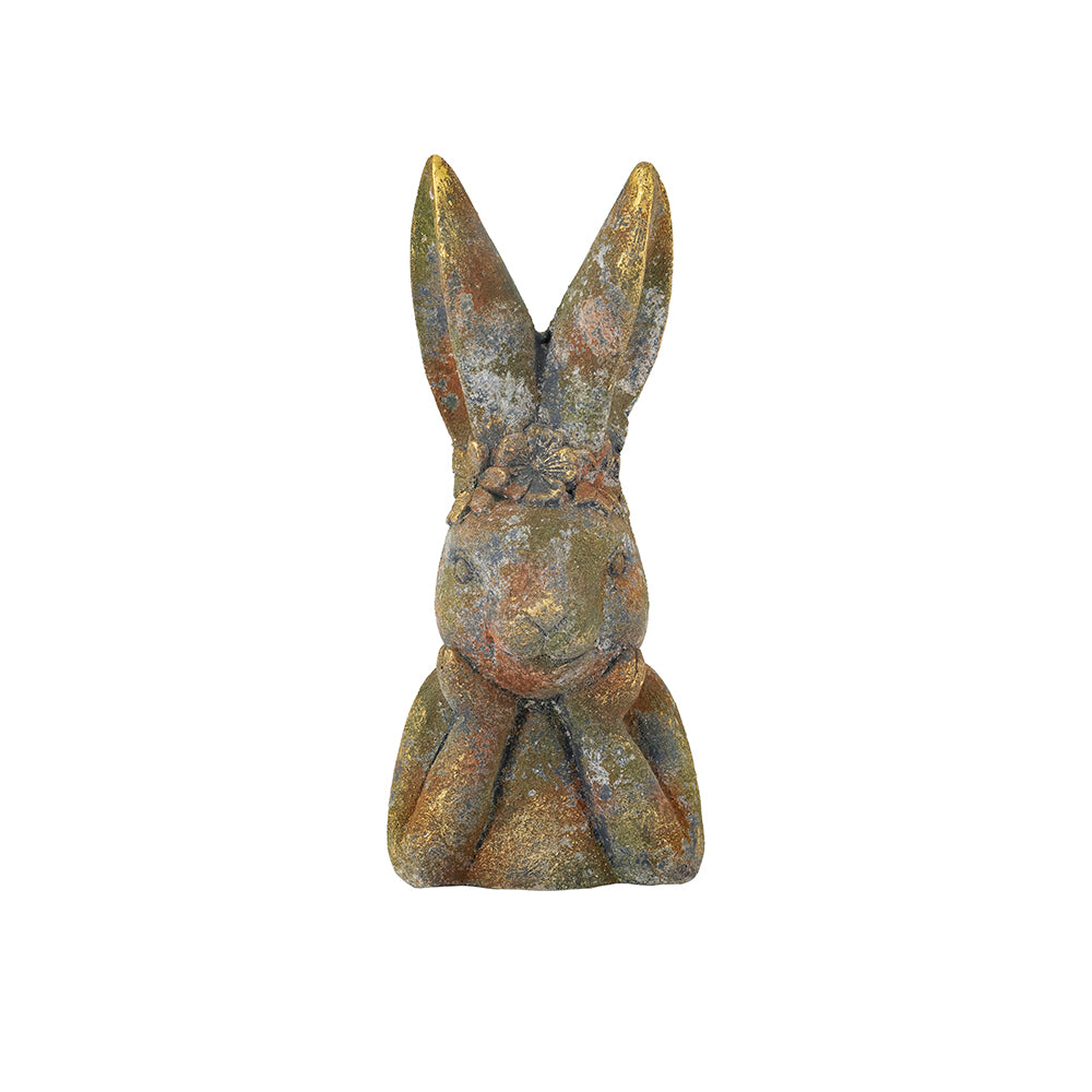 6.7x5.9x15.2" Antique Rabbit Figurine - image 2