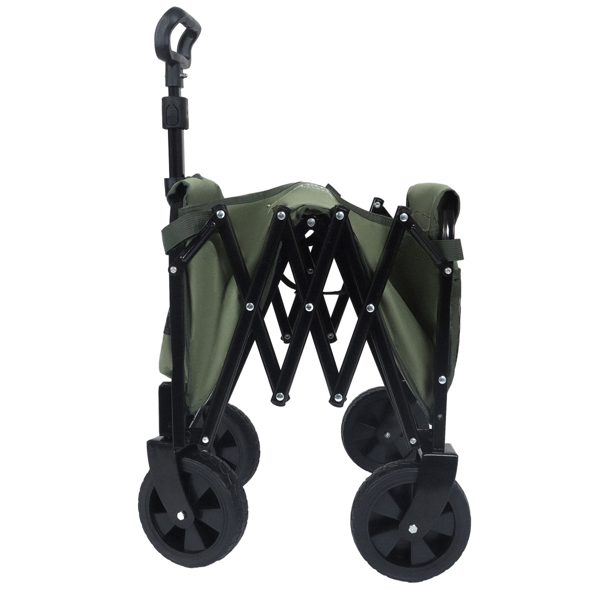 Expandable Dual-Layer Utility Wagon with 100% Extra Space - Grocery Cart for Camping, Shopping, Sports, Gardening, Fishing, Supports 225lbs, army green - image 13
