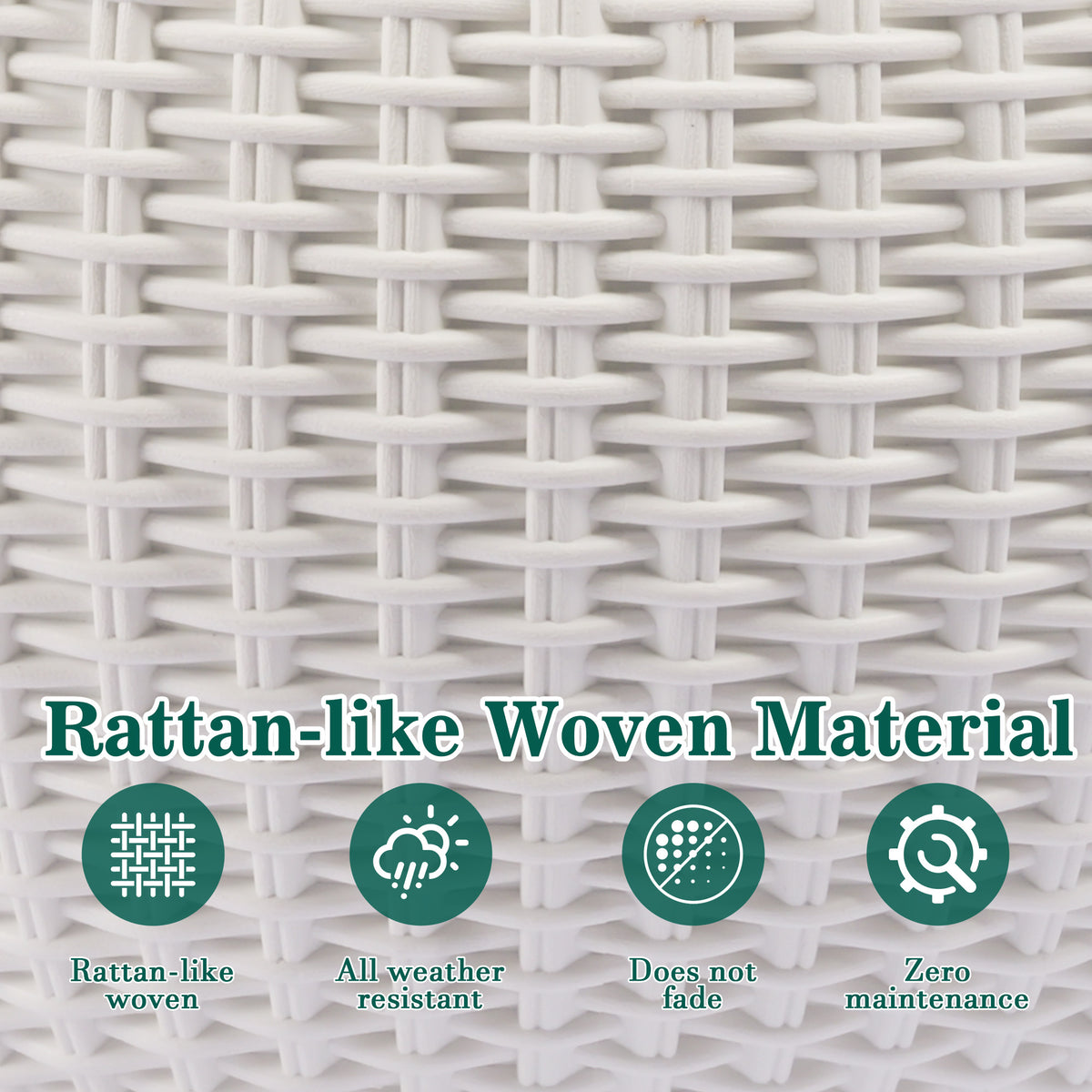 13.4 inch Self-Watering Hanging Rattan-Inspired Planter Large Capacity, Root-Rot Resistant Water Storage with Water Level Indicator, Dual-Use for Indoor & Balcony Decoration (Pack of 2, White) - image 7